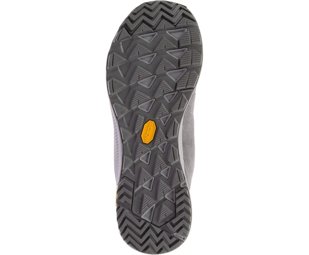 Merrell Hiking Boots Grey - Ontario Suede Mid - Mens 80UFYHDAE